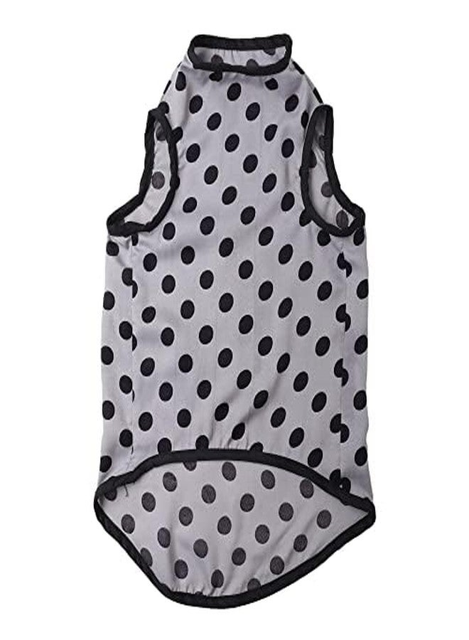 Western Era Funky Soft Cotton Dog T-Shirt, Light Weight &Comfortable Dog Clothing, Sleeveless Stylish Vest Puppy Outfit, Dog Apparel (Polka Grey) (XLarge) (26 inches) - Image 5